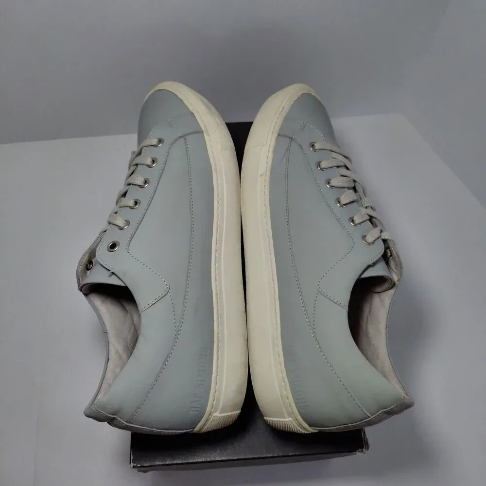 Raf Simons Leather Low-Top Designer Light Gray Sneakers Men's Size 11 - EU 44